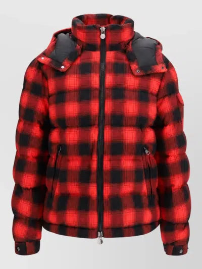 Moncler Down Hooded Puffer Jacket In Red