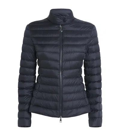 Moncler Down Igelle Short Jacket In Blue