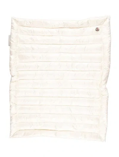 Pre-owned Moncler Babies' Down Infant Blanket In Neutrals