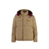 Moncler Down Jacket In Brown