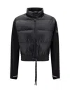 Moncler Grenoble Black Jacket With Zip And Logo Applied On The Sleeve In Tech Fabric Woman In 999