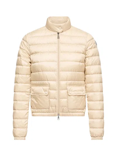 Moncler Down Jacket In Beige