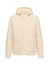 Moncler Down Jacket In Beige