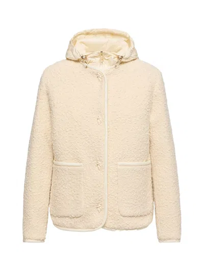 Moncler Down Jacket In Beige