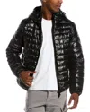 Moncler Padded Wool Zip-up Cardigan In Black