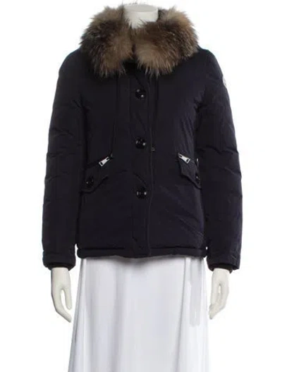 Pre-owned Moncler Down Jacket In Blue