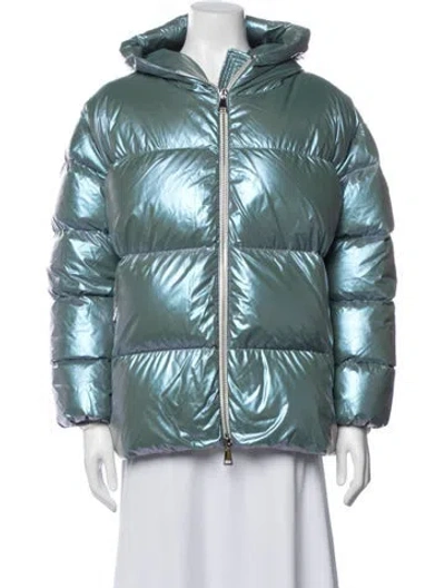 Pre-owned Moncler Down Jacket In Blue