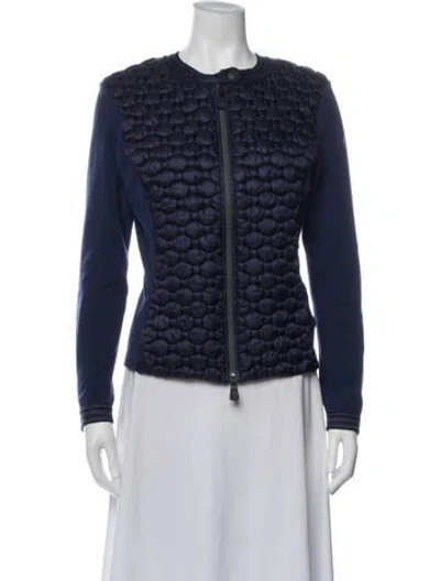 Pre-owned Moncler Down Jacket In Blue