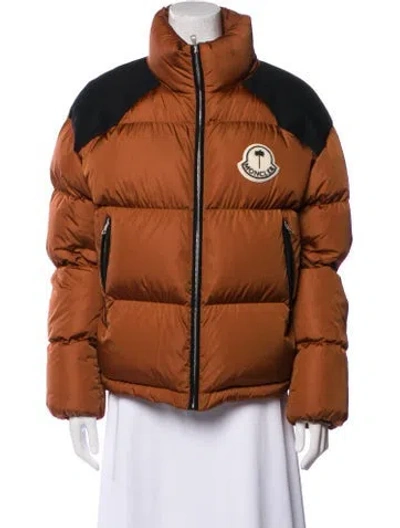 Pre-owned Moncler Down Jacket In Brown