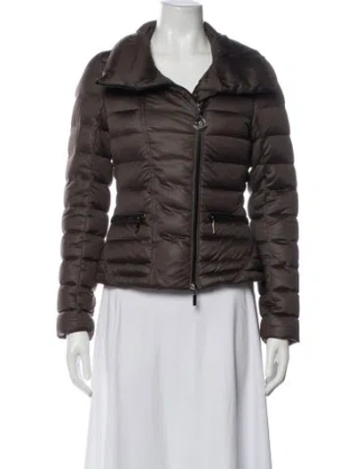 Pre-owned Moncler Down Jacket In Brown