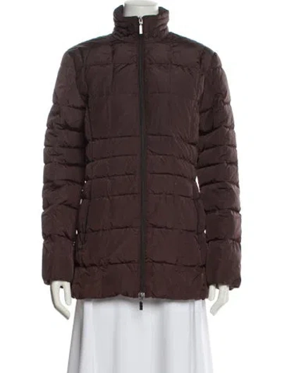 Pre-owned Moncler Down Jacket In Brown