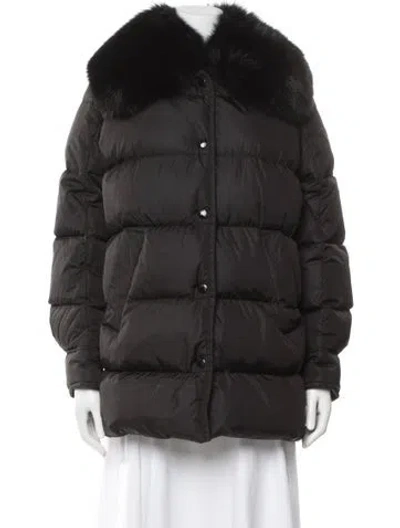 Pre-owned Moncler Down Jacket In Brown