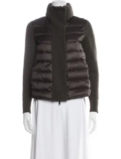 Pre-owned Moncler Down Jacket In Brown