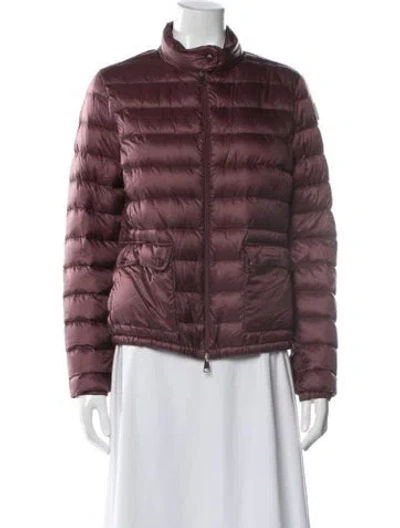 Pre-owned Moncler Down Jacket In Burgundy