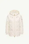 Moncler Down Jacket In Ecru