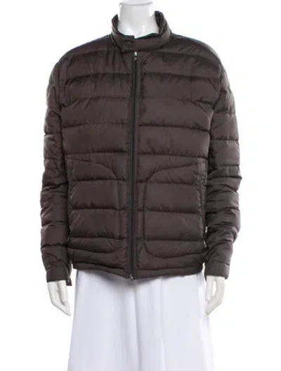 Pre-owned Moncler Down Jacket In Gray