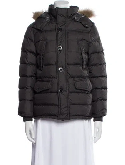 Pre-owned Moncler Down Jacket In Gray