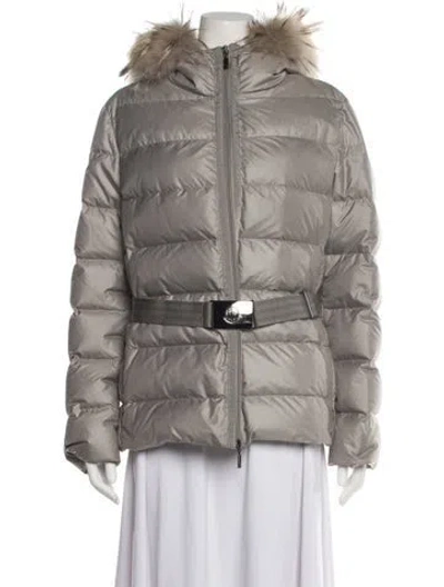 Pre-owned Moncler Down Jacket In Gray