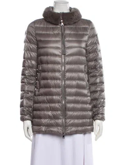 Pre-owned Moncler Down Jacket In Gray