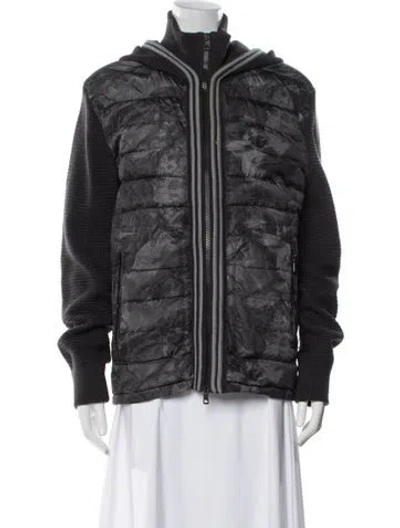 Pre-owned Moncler Down Jacket In Gray