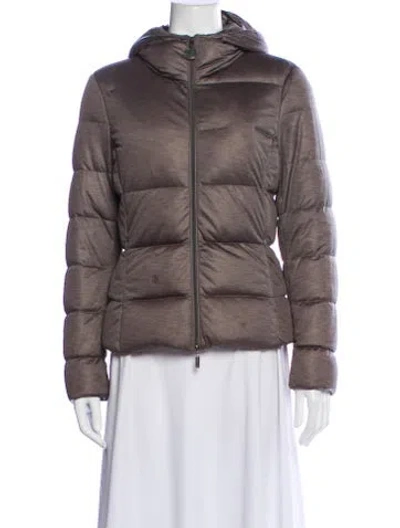 Pre-owned Moncler Down Jacket In Gray
