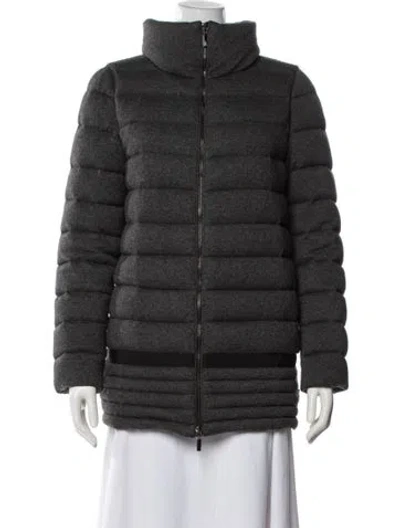 Pre-owned Moncler Down Jacket In Gray