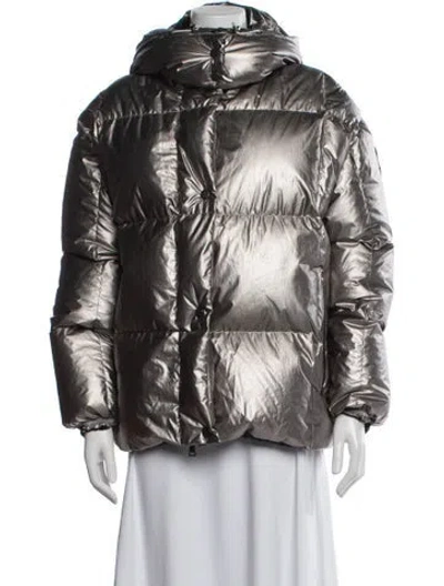 Pre-owned Moncler Down Jacket In Gray