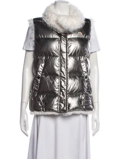 Pre-owned Moncler Down Jacket In Gray