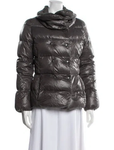 Pre-owned Moncler Down Jacket In Gray