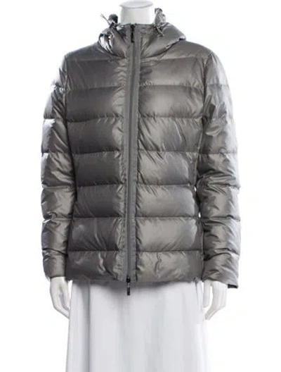 Pre-owned Moncler Down Jacket In Gray