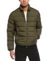 Moncler Men Baudinet Down Jacket With Logo Patch In Green