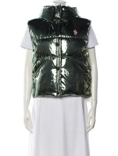Pre-owned Moncler Down Jacket In Green