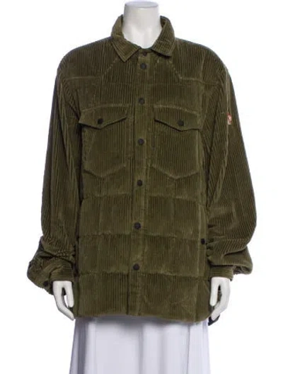 Pre-owned Moncler Down Jacket In Green