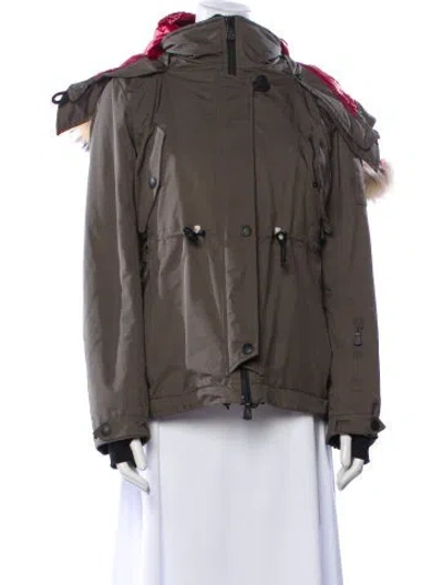 Pre-owned Moncler Down Jacket In Green