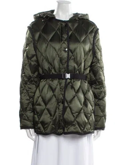 Pre-owned Moncler Down Jacket In Green
