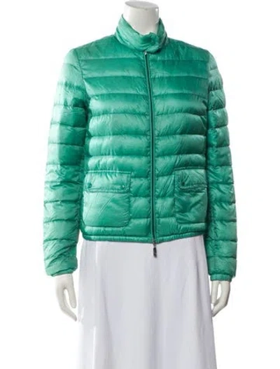 Pre-owned Moncler Down Jacket In Green
