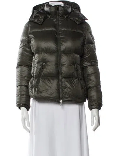 Pre-owned Moncler Down Jacket In Green