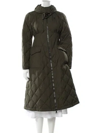 Pre-owned Moncler Down Jacket In Green