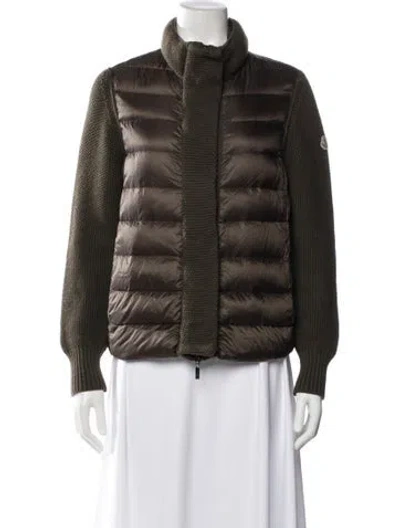 Pre-owned Moncler Down Jacket In Green