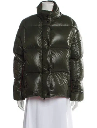 Pre-owned Moncler Down Jacket In Green