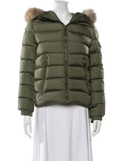 Pre-owned Moncler Down Jacket In Green