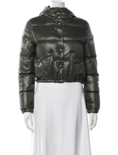 Pre-owned Moncler Down Jacket In Green