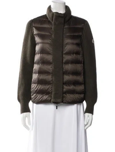 Pre-owned Moncler Down Jacket In Green