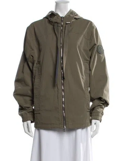 Pre-owned Moncler Down Jacket In Green