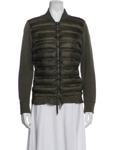 Pre-owned Moncler Down Jacket In Green