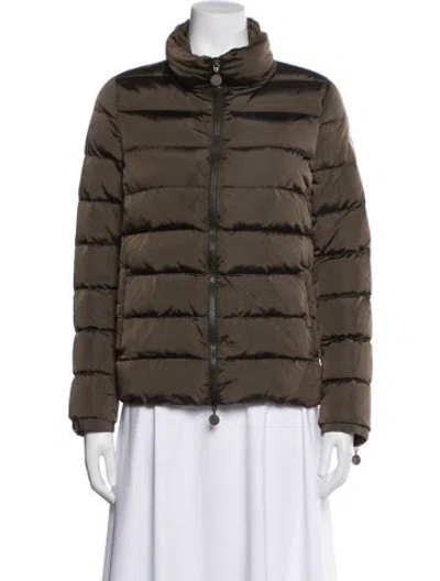 Pre-owned Moncler Down Jacket In Green