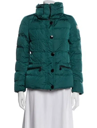 Pre-owned Moncler Down Jacket In Green