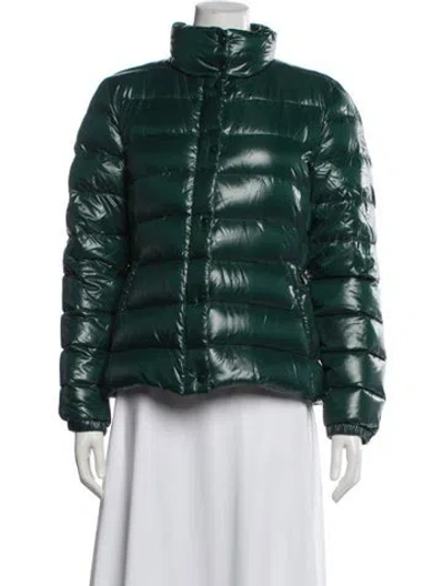 Pre-owned Moncler Down Jacket In Green