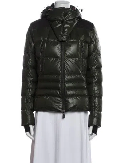 Pre-owned Moncler Down Jacket In Green