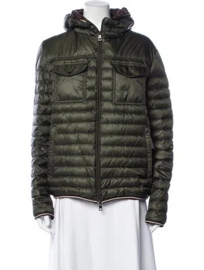 Pre-owned Moncler Down Jacket In Green